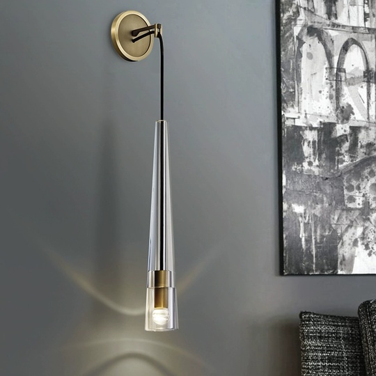 Настенный светильник медный ERIK, Бра, 15*66, медь, Е14.