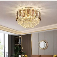 Потолочный светильник, медь, хрусталь, DIANA 40*26 металл, Е14.