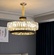 Люстра подвесная BILGEHAN 60*35 золото, кристалл, металл, LED.