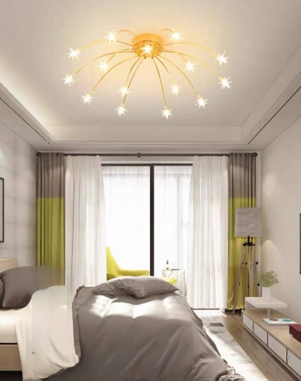 Люстра золотая Altreve, металл, стекло, 80*18 см, G4