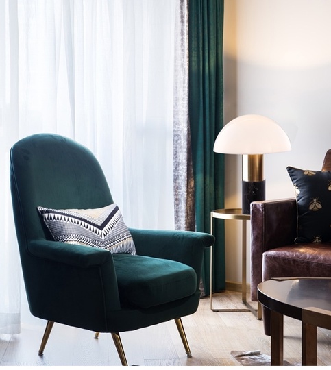 черная настольная лампа MUSHROOM FLAIR, 35*30 см