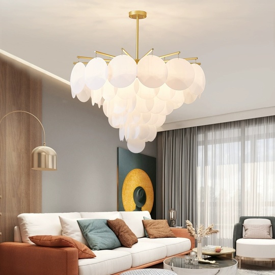 Люстра подвесная, медный, ПММА, LUXURIOUS 86*60, металл, E14.