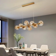 Люстра медная Zynorplex, металл, стекло янтарь, 105*35 см, Е27