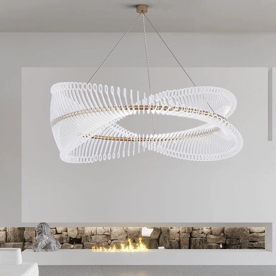Люстра подвесная, медь, ПММА, HERVEY 100*24, металл, LED