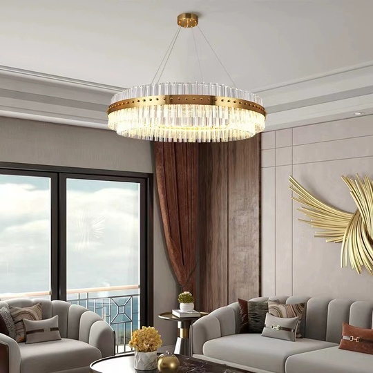 Люстра подвесная, медь, стекло, GUZ 60*18, металл, LED.