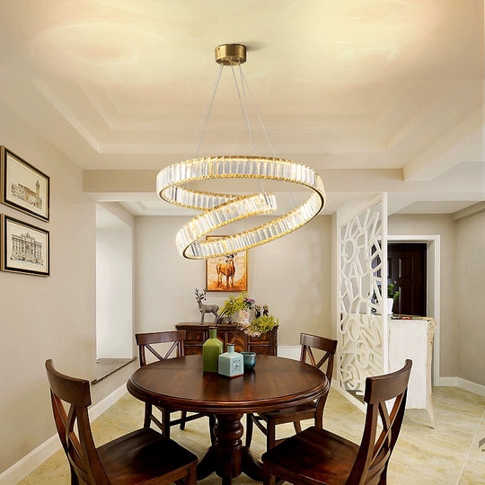 Люстра подвесная, медный, кристалл, AYSEL 100*20, металл, LED.