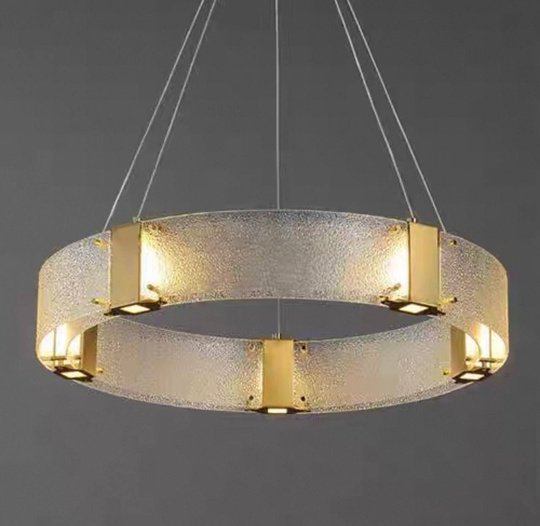 Люстра подвесная, золото, стекло, CHAIM 60*10, металл, LED