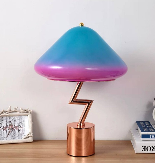 Настольная лампа LIGHTNING 34*42, розовый, металл.