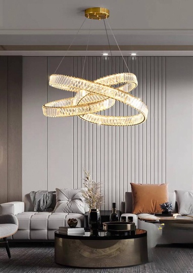 Люстра подвесная, бронза, хрусталь, RALPH 100*40 металл, LED.