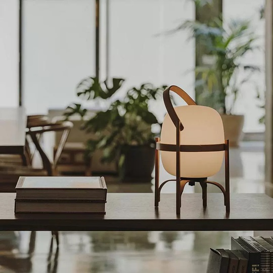 Настольная лампа ANDY 33*55, светло-коричневый, дерево, Е27.