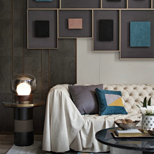 Настольная лампа CALEB 25*30, бордовый, металл, дерево, Е27.