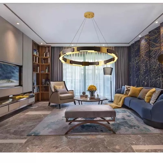 Светильник подвесной золотой, черный, Elumix, металл, 80*9 см, светодиодная, LED