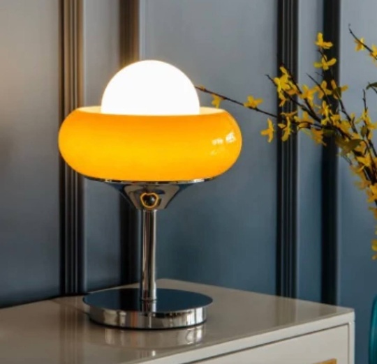 Настольная лампа COLASTA 27*37, оранжевый, хром