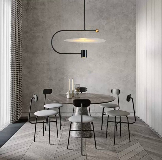 Светильник подвесной, черный, Orvexa, металл, 90*38 см, LED