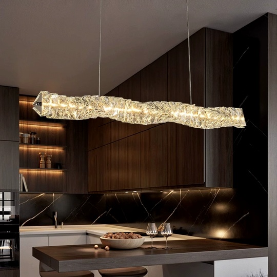 Люстра подвесная, хром, кристалл, ALVIN 120*12, металл, LED.