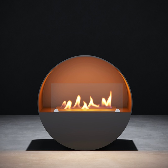 Настенный камин, черный, 80*80 см, жидкостный
