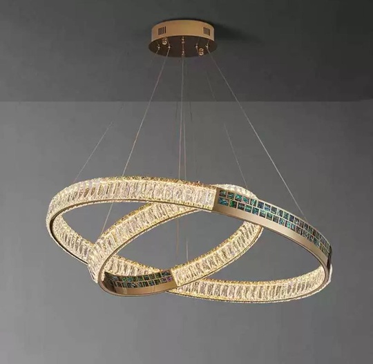 Люстра подвесная ASENA 40*100 бронза, кристалл, металл, LED.