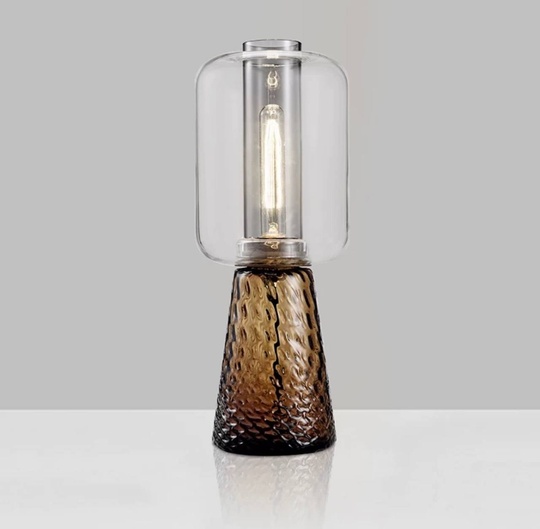 Настольная лампа AB 22*53, кофе, стекло, Е27.