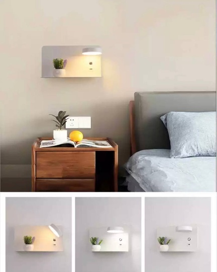 Настенный светильник, БРА COSKUN 16*32, белый, металл, LED.