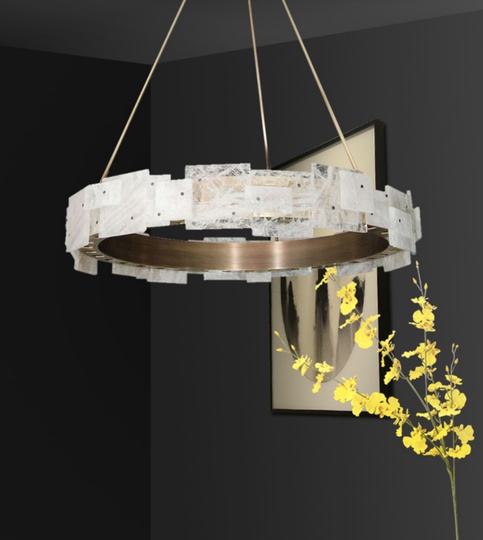 Подвесной светильник MAI HE MAI золотая бронза, 60 см, SNOW VERS, LED, 40 Вт