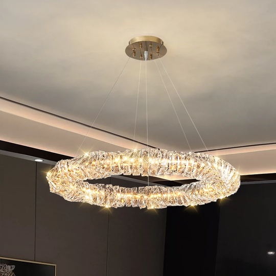 Люстра подвесная, хром, кристалл, WENDY 80*12, металл, LED.