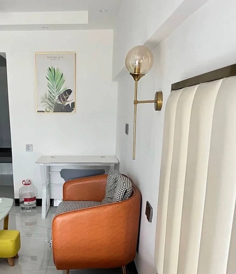 Настенный светильник LOUIS 15*60, бронза, коньяк, металл, Е27.