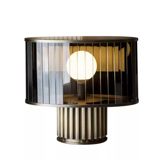 Настольная лампа LESLEY 30*31, дымчатое золото, смола, стекло