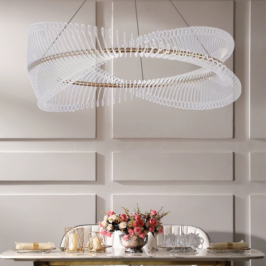 Люстра подвесная, медь, ПММА, HERVEY 150*24, металл, LED