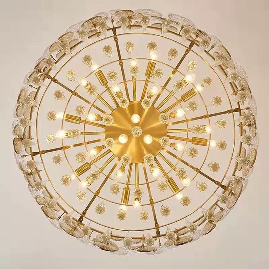 Люстра медная Alivora, медь, трос 50 см, 80*45 см, подвесная, Е14, 8 Вт