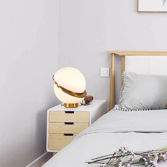 Настольная лампа CARL 38*38,  бронза, металл.