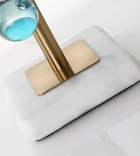 Настольная лампа SOSPESO 35*53, мрамор, кристалл, античная бронза