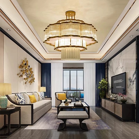 Люстра подвесная, золотой, стекло, AYDA 80*60, металл, E14.