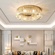 Люстра подвесная, золотой, кристалл, SOPHISTICATED 50*18, металл, LED.
