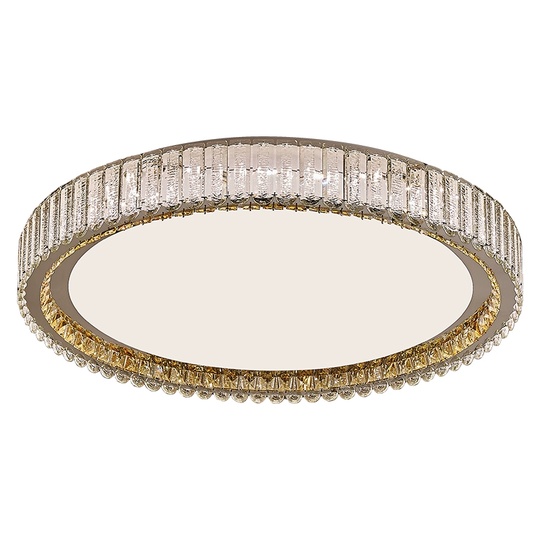 Потолочный светильник, хром, кристалл, GRACE 50*13 металл, LED.