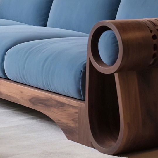 Прямой диван Frances темный орех, ткань, дерево 260*90*80 см