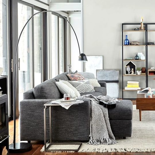 Торшер, черный, золото, Lyon 150*190, светодиодный, металл, мрамор