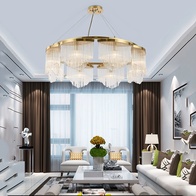 Люстра подвесная, золото, хрусталь, LATESHA 75*25, металл, E14.