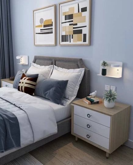 Настенный светильник, БРА COSKUN 16*32, белый, металл, LED.