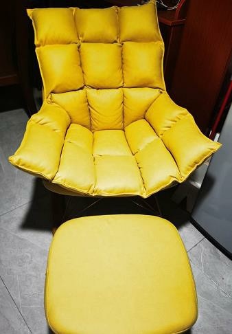 Кресло - Качалка Nordic, желтое, со съёмной подушкой