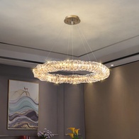 Люстра подвесная, хром, кристалл, WENDY 80*12, металл, LED.