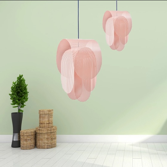 Светильник потолочный, розовый, Elixory, металл, 40*60 см, Е27