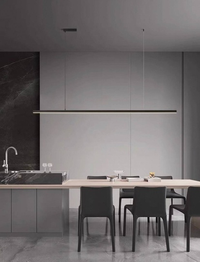 Люстра черная Lumis, металл, 88*200 см, светодиодная, LED