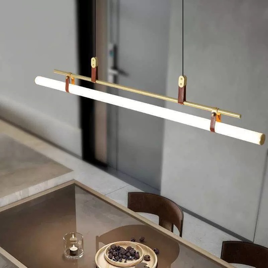 Люстра золотая Elmora, металл, 150*18 см, светодиодная, LED