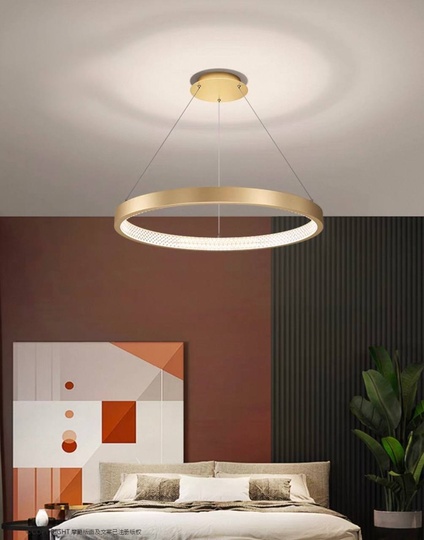 Люстра подвесная, медь, ПММА, NALA 60*4 металл, LED.