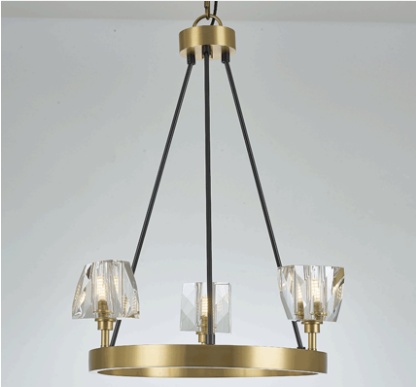 Дизайнерский светильник медь Ubrisol, 47,7*65,9 см, led, E14, медь, хрусталь