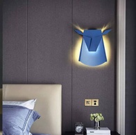 Настенный светильник, БРА GOKER 38*35, голубой, металл, LED.