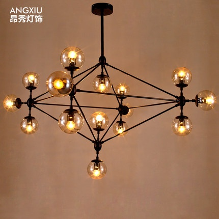 Дизайнерский светильник черный 104*60 см, led, железо, железо