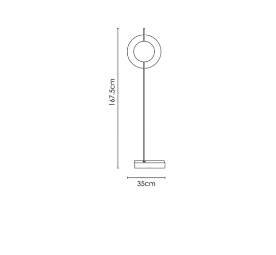 Напольный светильник черный DAWN, E27, 5 Вт