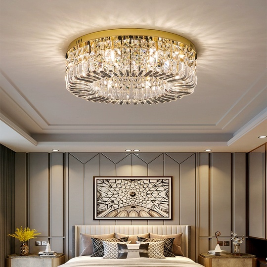 Люстра подвесная, золотой, кристалл, SOPHISTICATED 60*18, металл, LED.