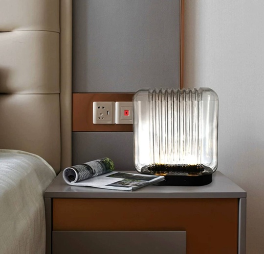 Настольная лампа ICE 35*35, стекло, ясный свет